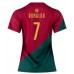 Tanie Strój piłkarski Portugalia Cristiano Ronaldo #7 Koszulka Podstawowej dla damskie MŚ 2022 Krótkie Rękawy